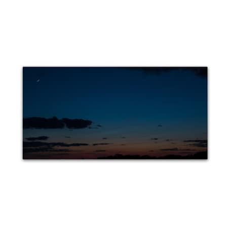 Kurt Shaffer 'Sunset Crescent Moon' Canvas Art,12x24